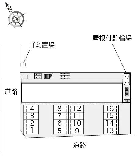 ★手数料０円★君津市中野　月極駐車場（LP）